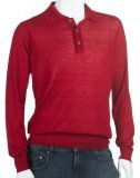 Ermenegildo Zegna Men's Polo Cashmere Sweater, Red