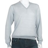 Ermenegildo Zegna Men's V-Neck Cashmere Sweater, Sky Blue