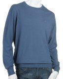 Ermenegildo Zegna Men's Crewneck Cashmere Sweater, Blue