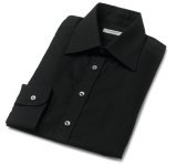 Burberry Men's Spread Collar Dress Shirt, Black